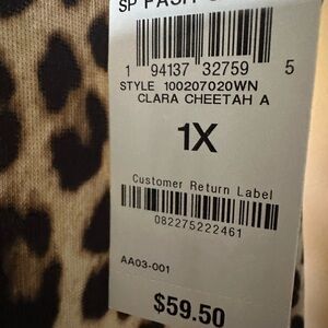 Bar III Animal Print Top - Brown and Black